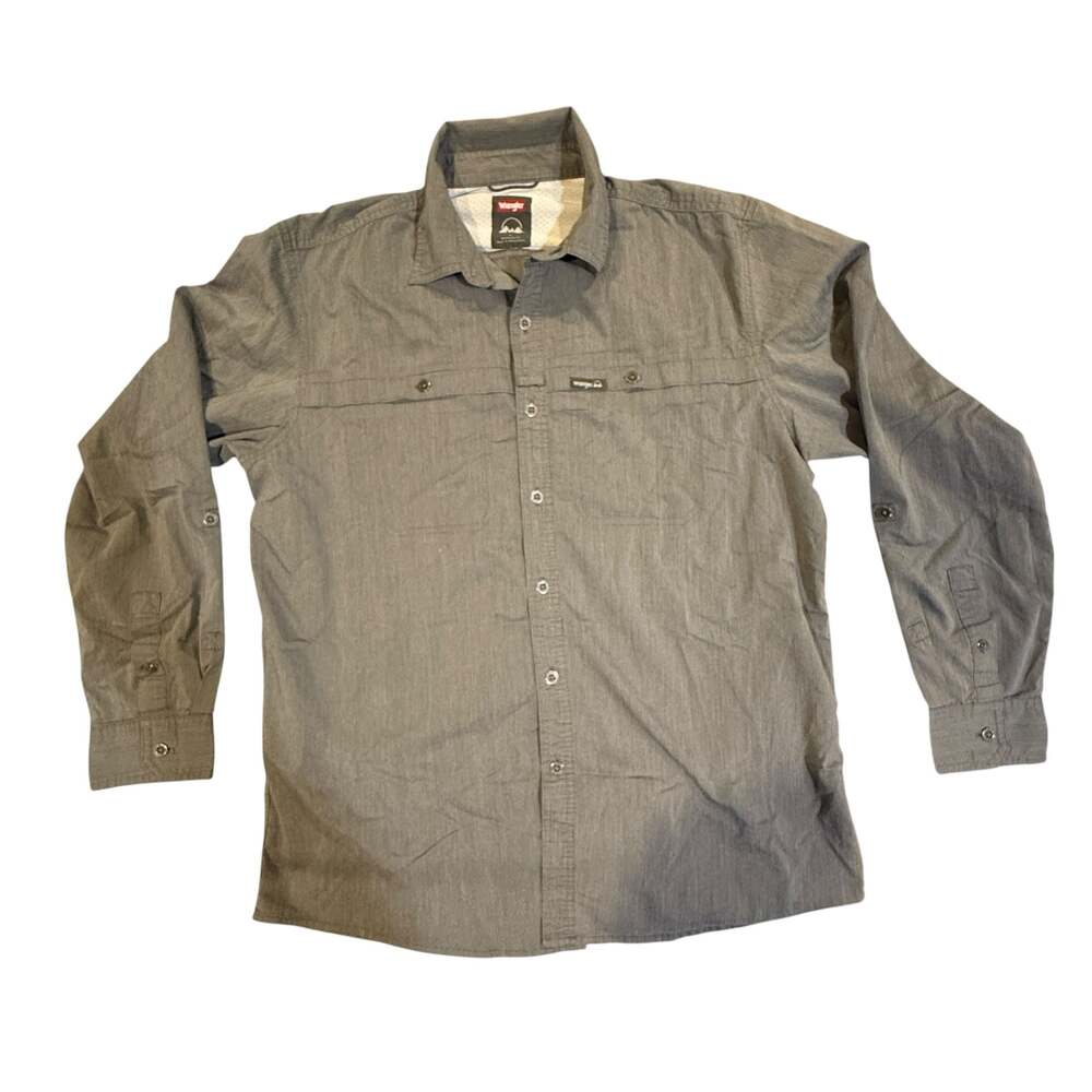Wrangler Men's Long Sleeve Performance Button Down Shirt Size L